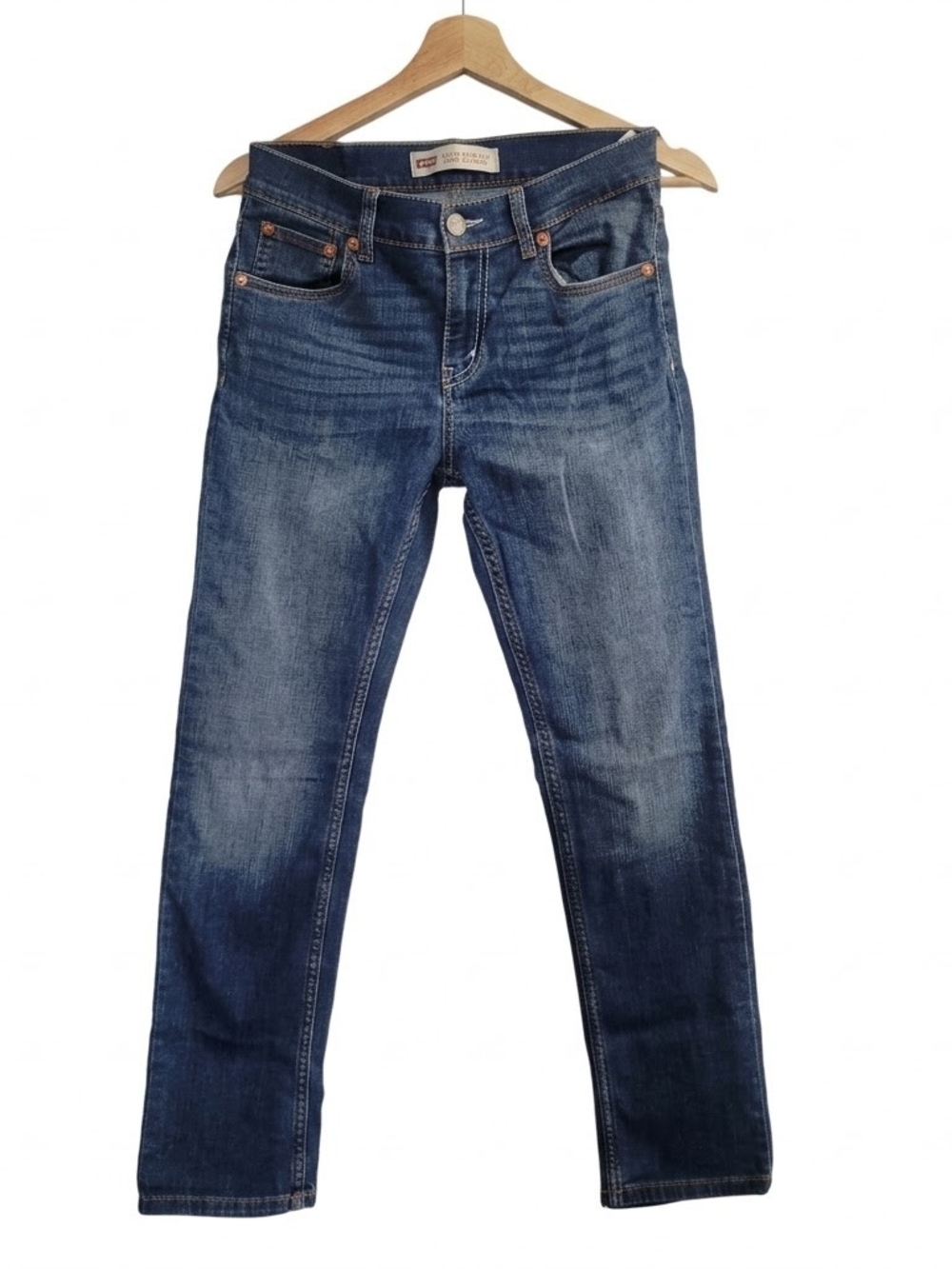 LEVI'S 512 Slim Taper Jeans Boys 14R W27XL27 Dark Wash Blue Casual Normcore